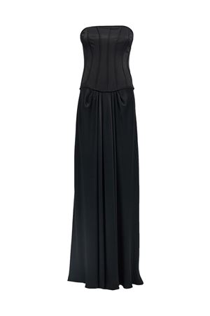 Abito in raso nero ALBERTA FERRETTI | V042451190555